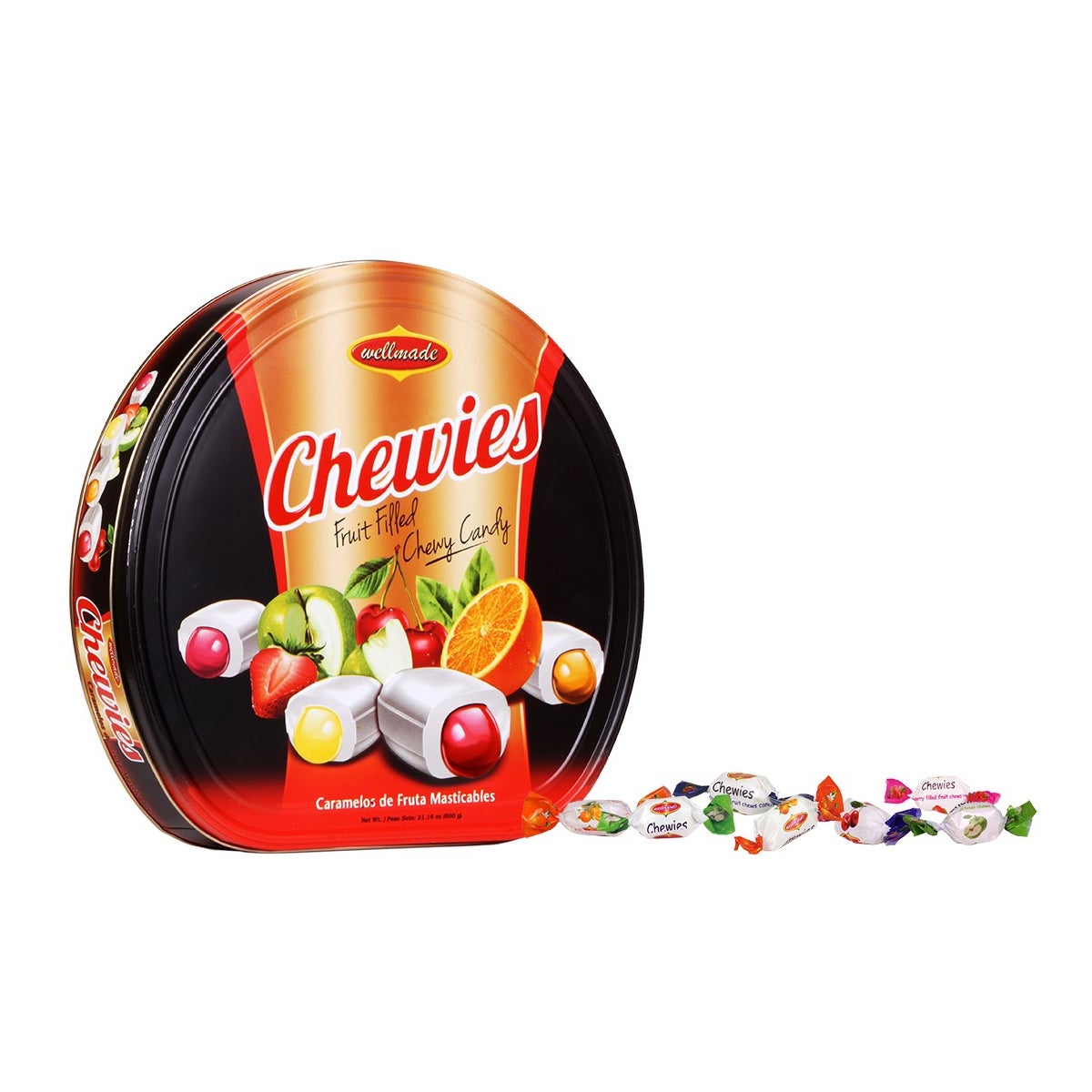 Wellmade Chewy (Assorted) Tin Box 600g x 8